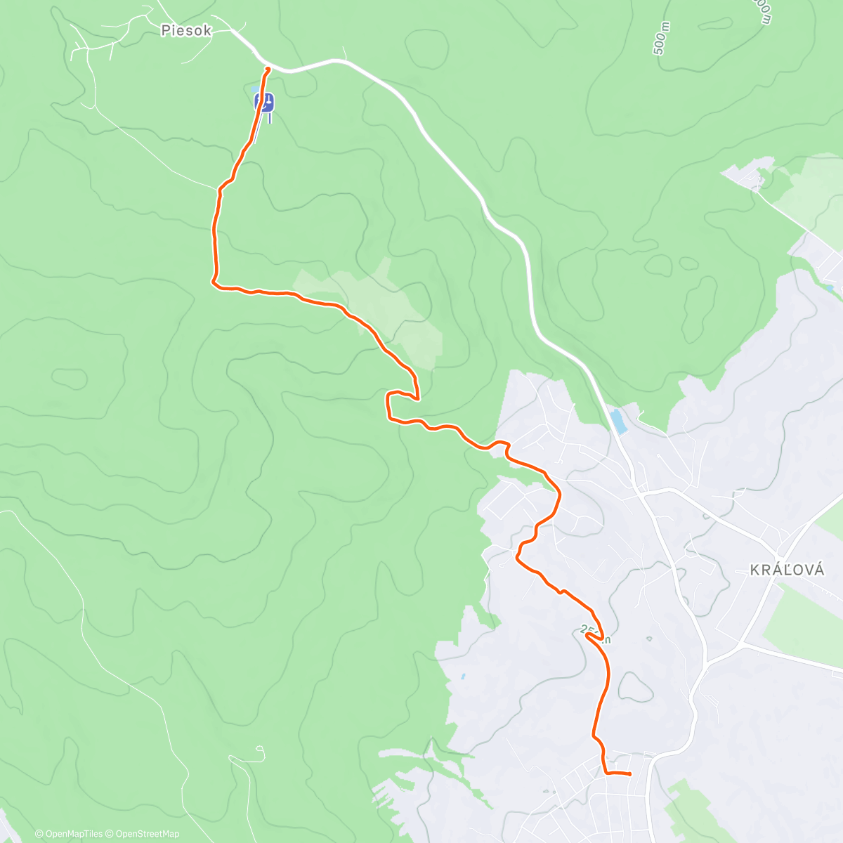 Map of the activity, Rodinna prechadzka