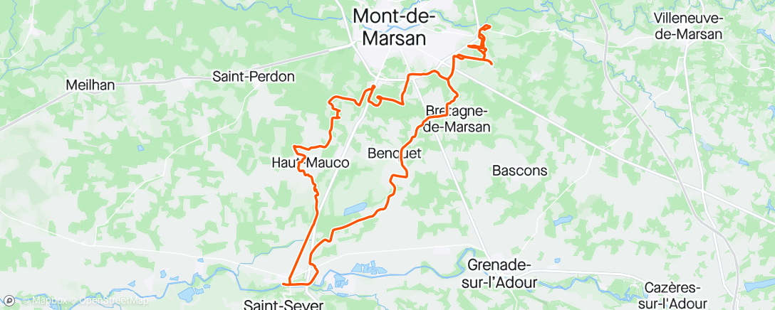 Map of the activity, Ballade sur les chemins de St Jacques.