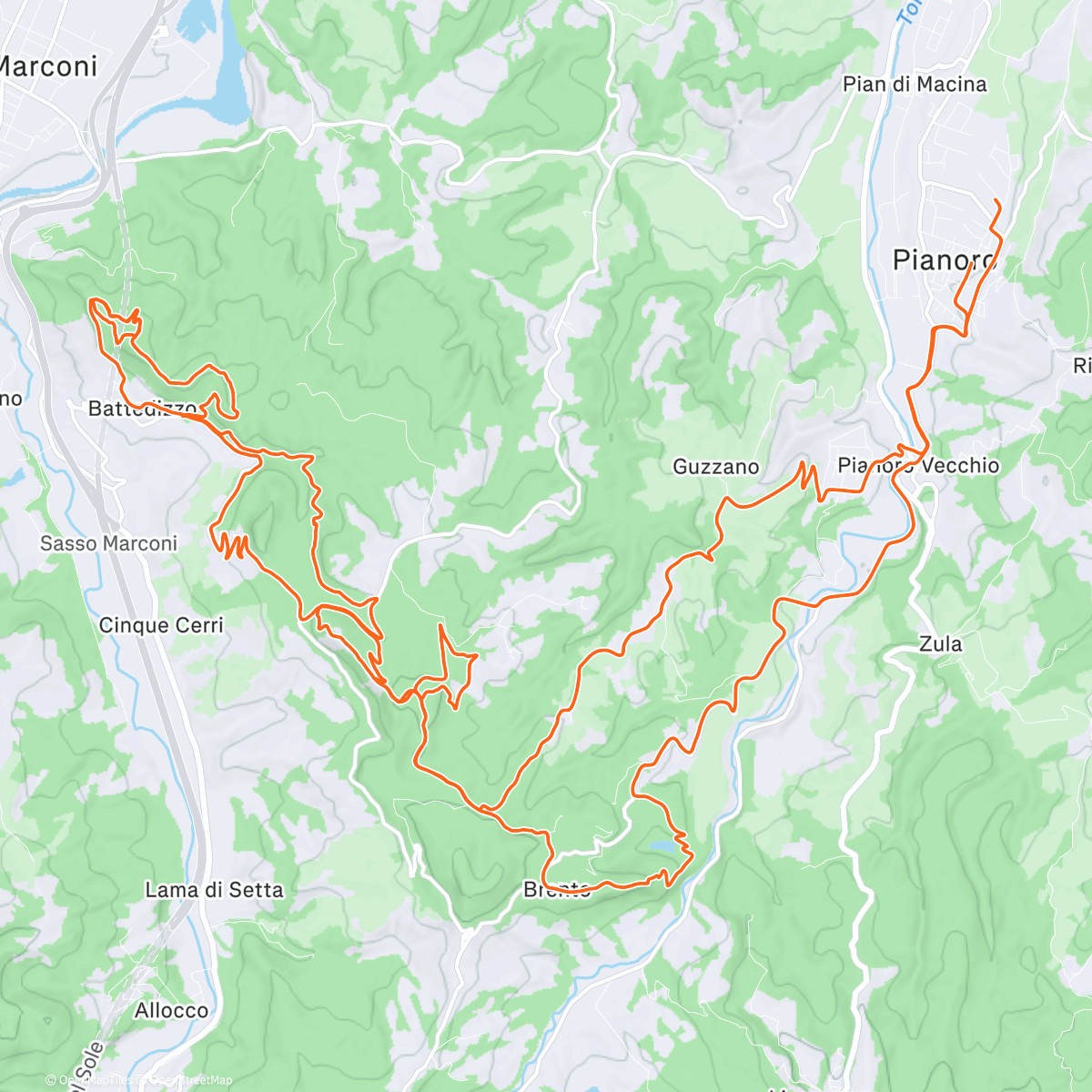 Map of the activity, Ritorno in giro con Denny!!!!