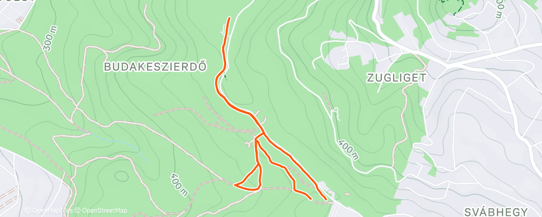 Map of the activity, Lunch Trail Run
