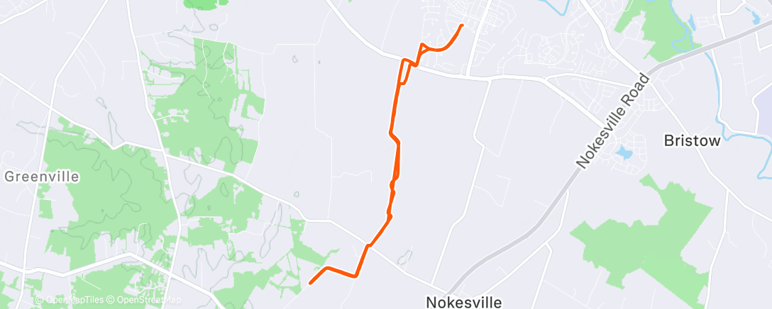 Map of the activity, Morning Run