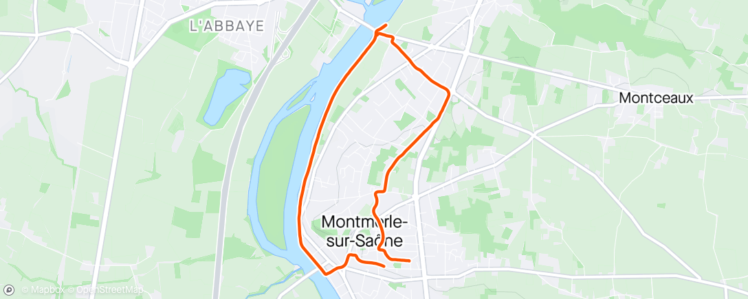 Map of the activity, Course matin
