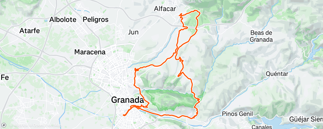Map of the activity, Granada paraíso 😍