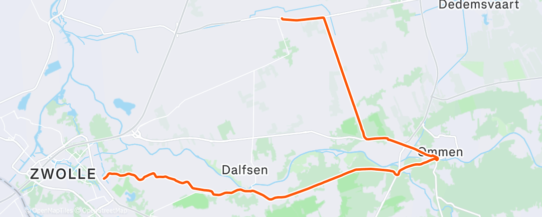 Map of the activity, En terug