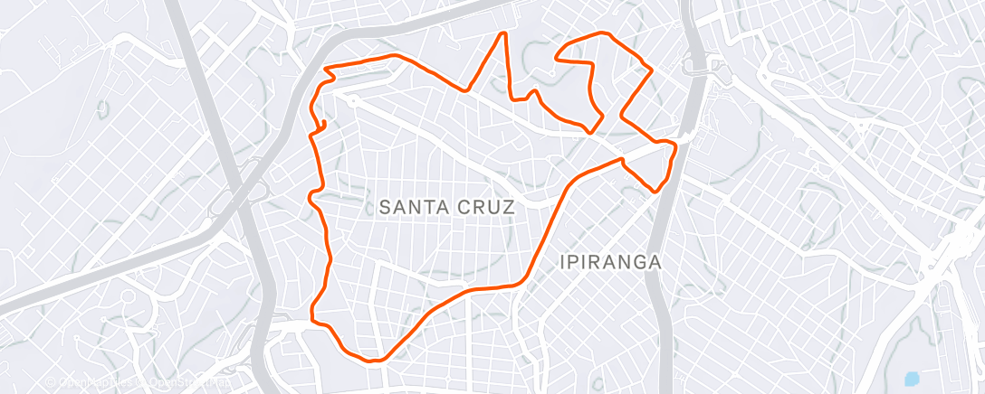 Map of the activity, Ipiranga - Palmares - Santa Cruz
