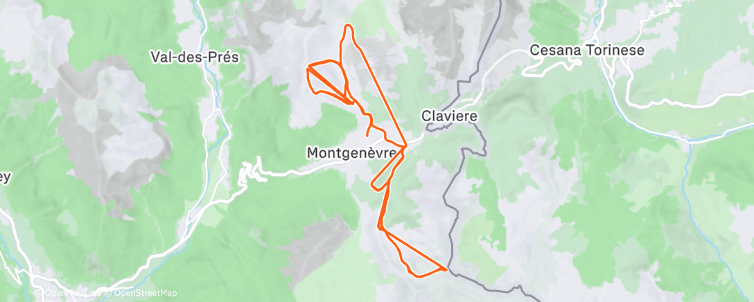 Map of the activity, Morning Alpine Ski