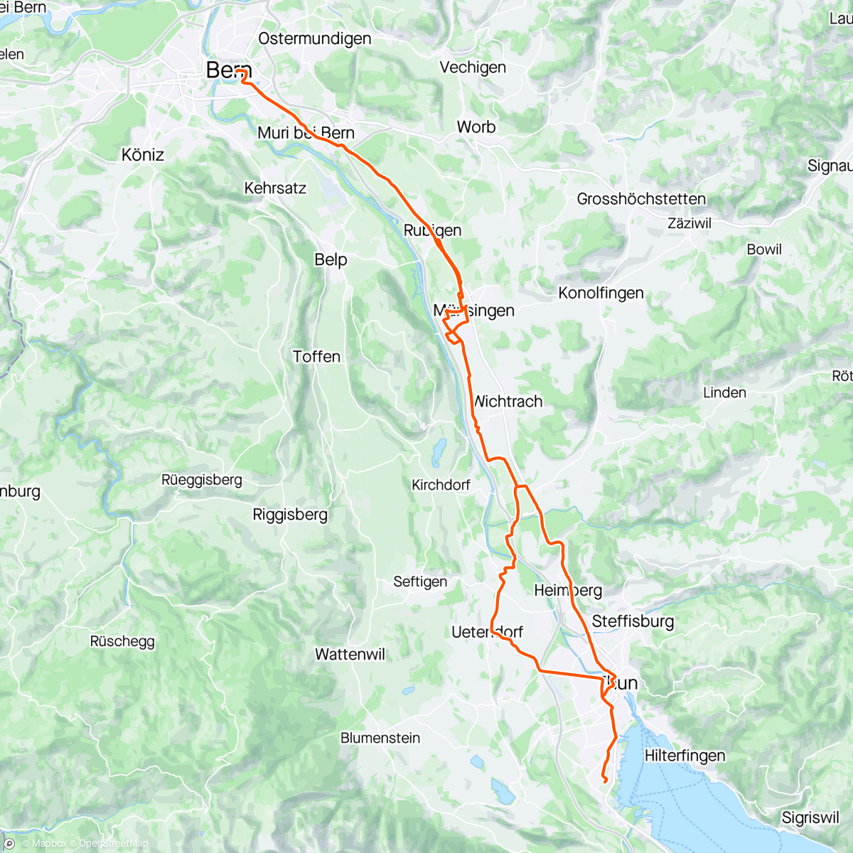 Map of the activity, Raquet Pick-up aka wede nume füre Hiweg Energie im Tank hesch u glich zrügfahrsch