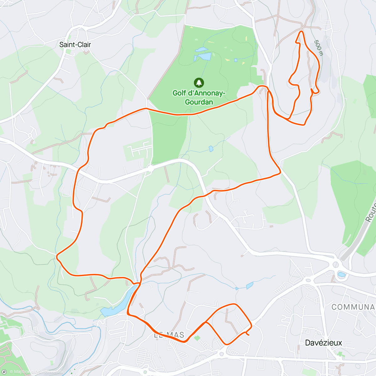 Kaart van de activiteit “Trail en soirée”