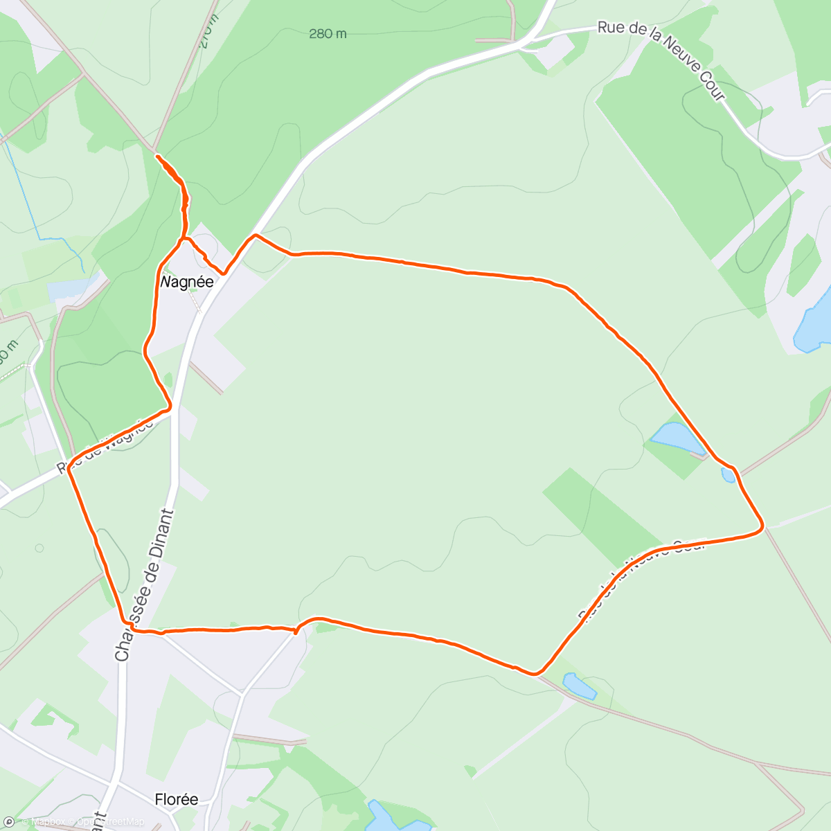 Map of the activity, Family walk