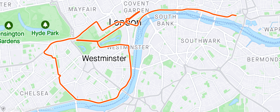Map of the activity, Zwift - Race: WNYBRC's TNT 🧨 p/b USA Cycling on Greater London Flat in London