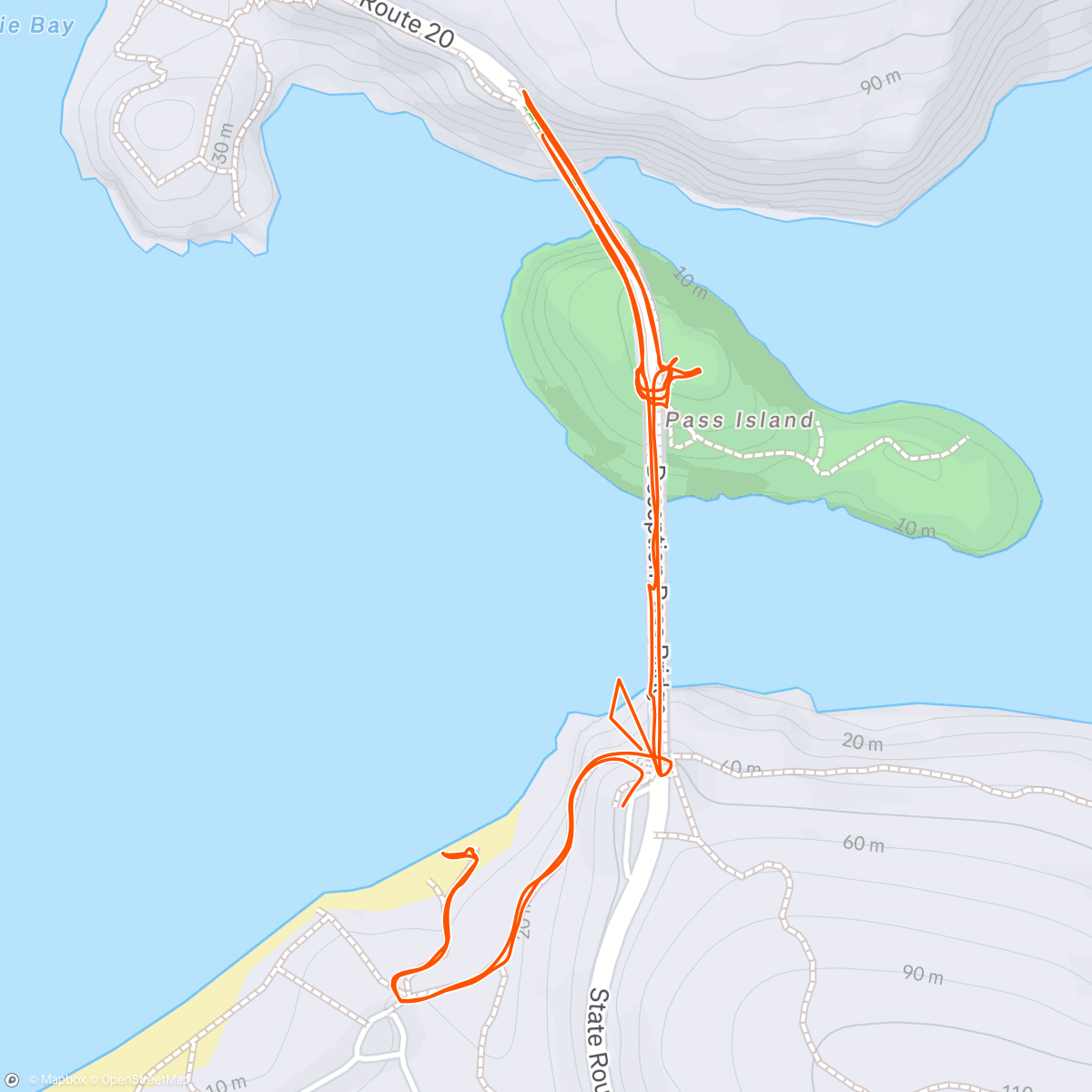 Map of the activity, Afternoon Walk