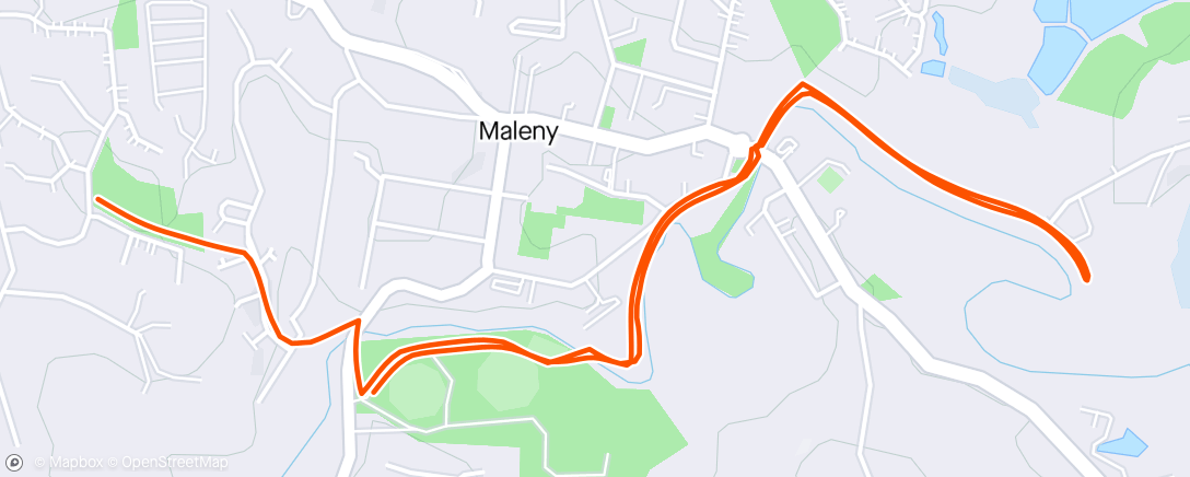 Map of the activity, Evening Slow Run