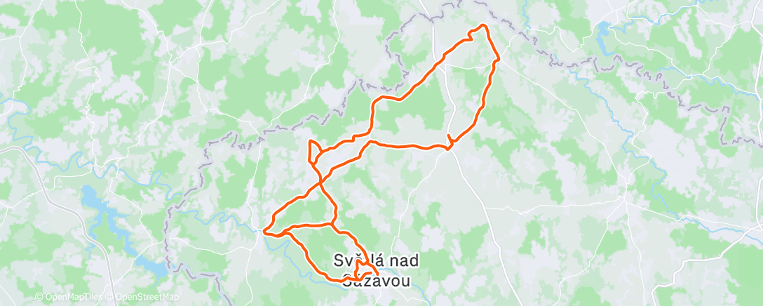 Map of the activity, Lunch Ride