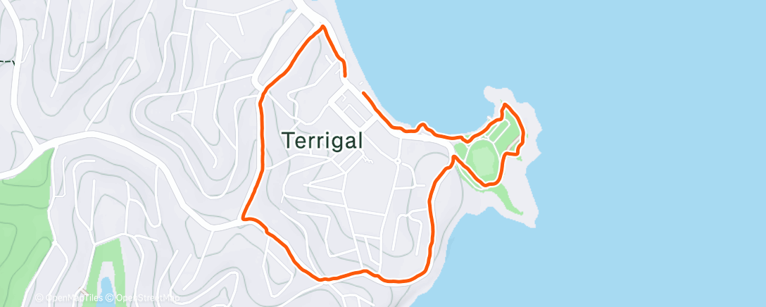 Map of the activity, Morning Run