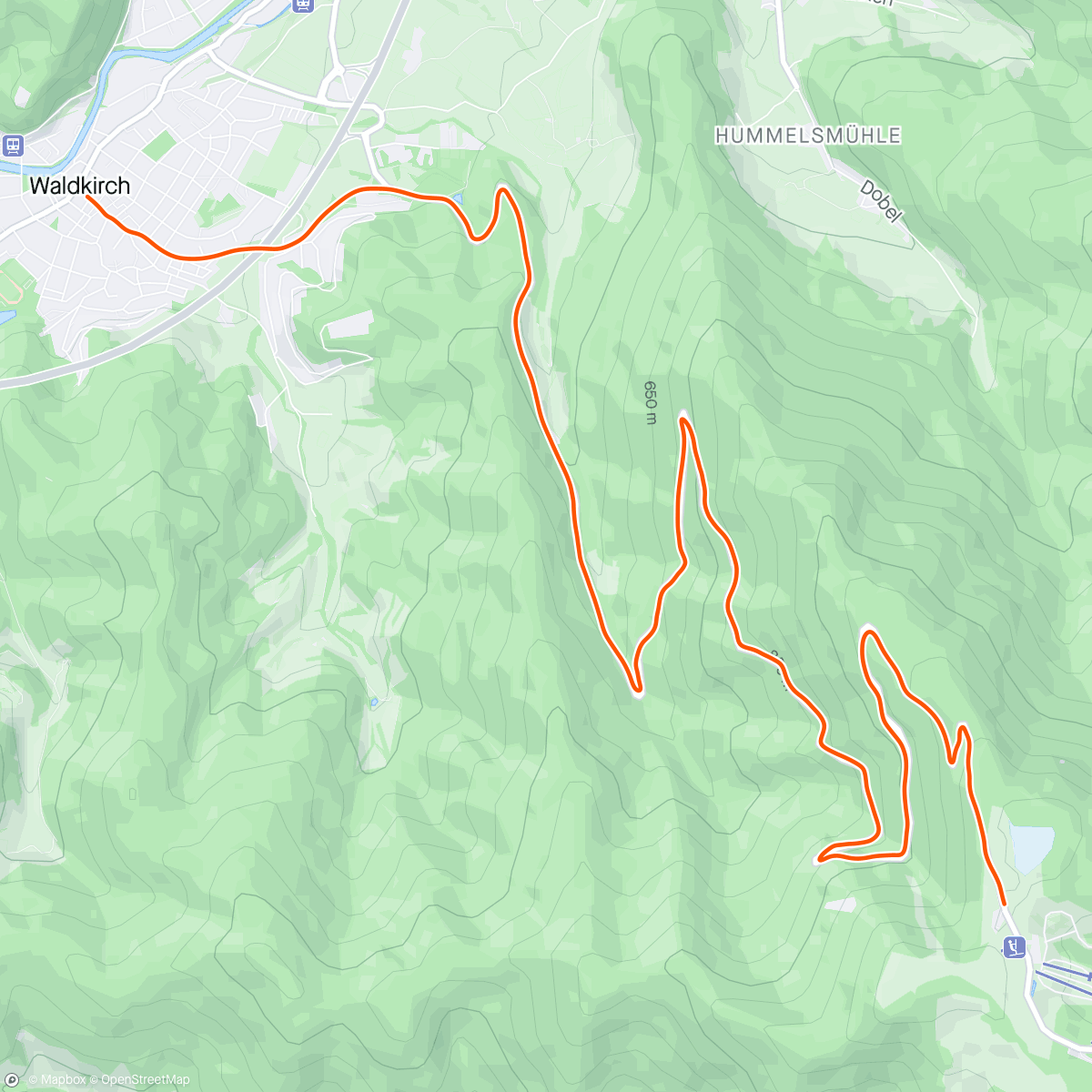 Map of the activity, Kandel Berglauf