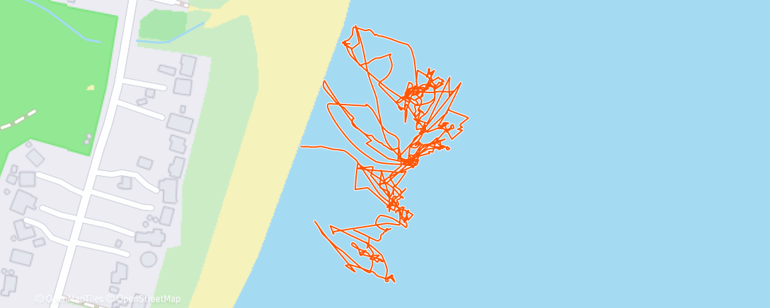 Map of the activity, Morning Surfing