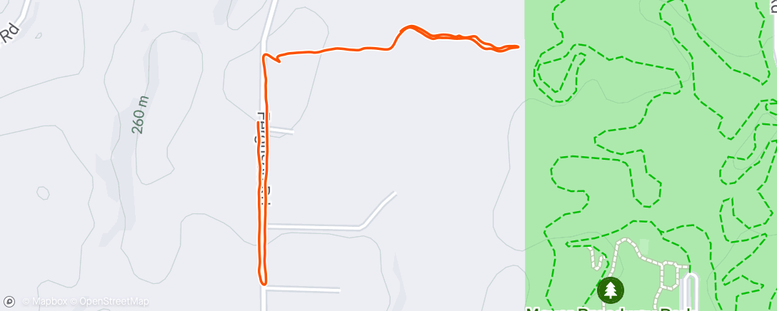 Map of the activity, Evening Walk