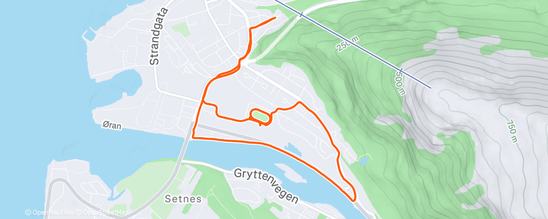 Map of the activity, Morning Trail Run