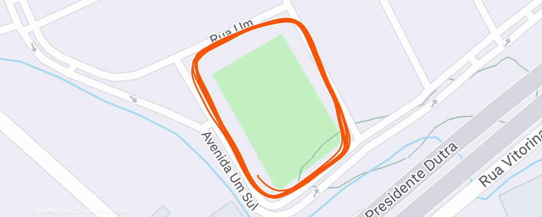 Карта физической активности (Treino do Mateus usando meu celular.)