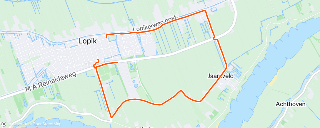 Map of the activity, Avondloop