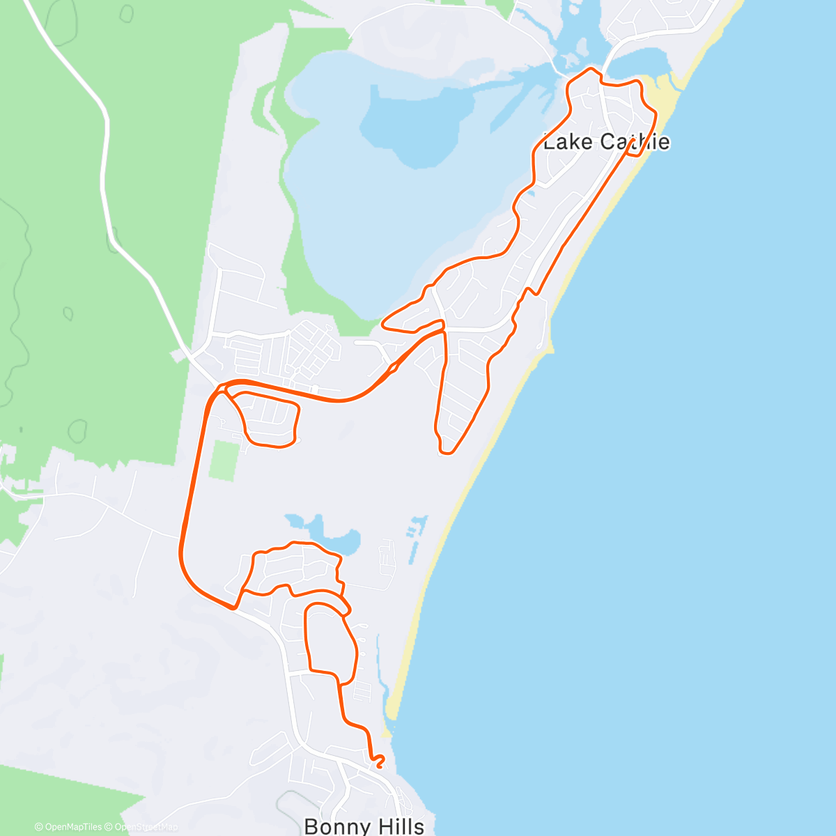 Карта физической активности (Morning Ride to Rainbow Beach)