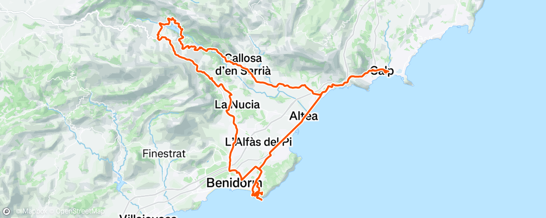 Mapa da atividade, Bicicleta por la mañana