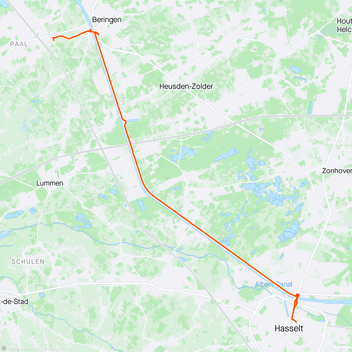 Map of the activity, Route king is back