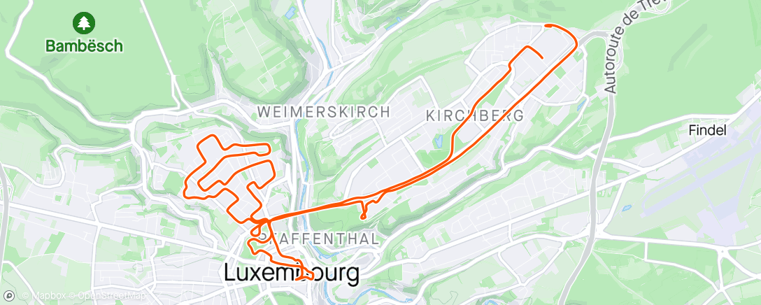 Карта физической активности (Semi-marathon Luxembourg ☀️☀️☀️☀️☀️🥵)