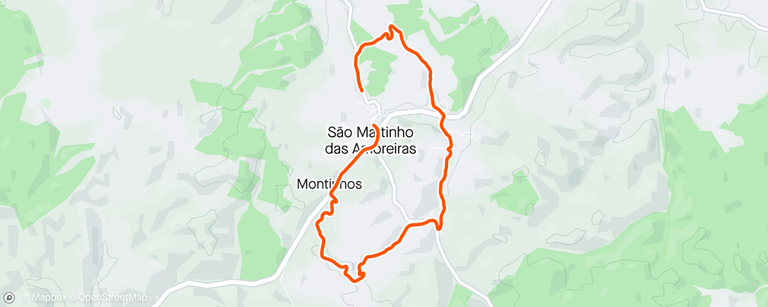 Map of the activity, Passeio matinal