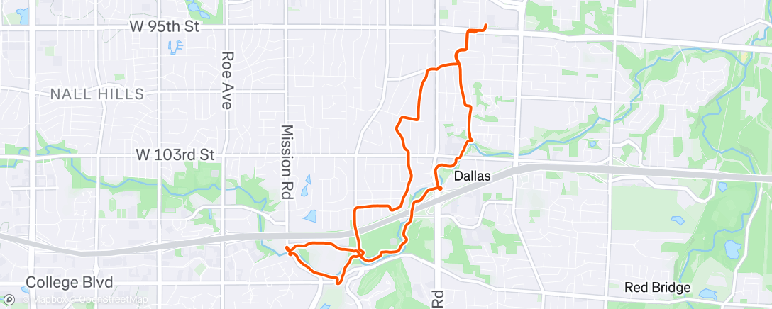 Map of the activity, Lunch Run