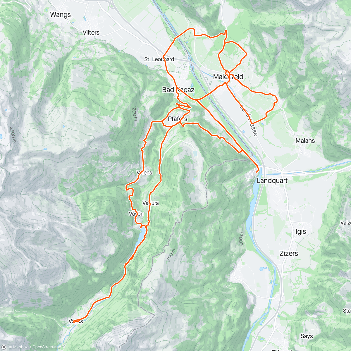 「Taminataler Velorennen🙃🥈」活動的地圖