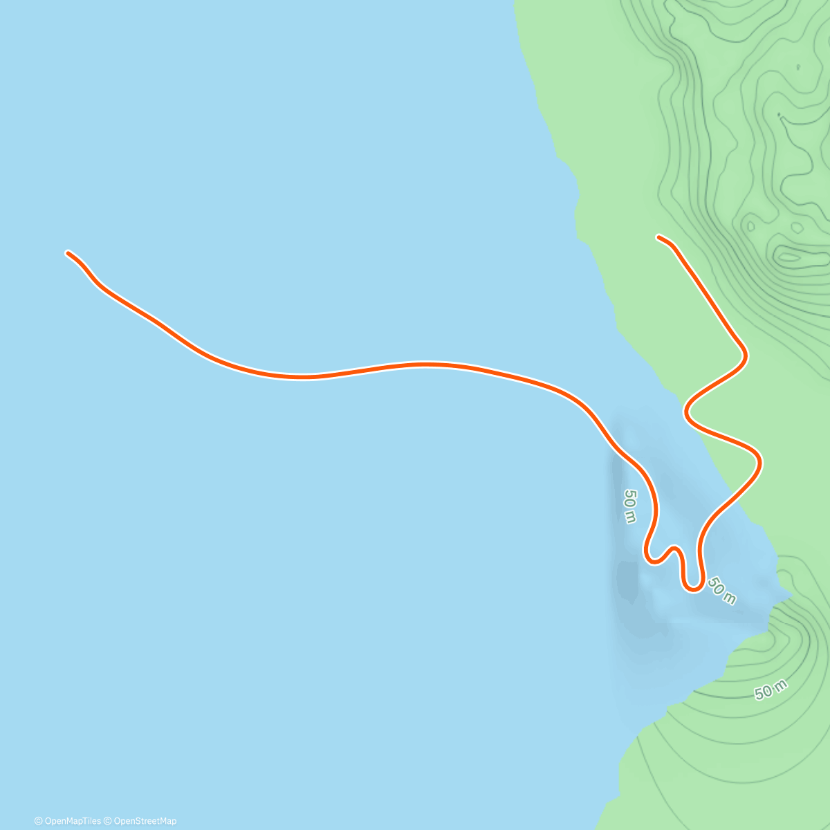 Mapa da atividade, Zwift - Jarvis Seaside Sprint in Watopia
