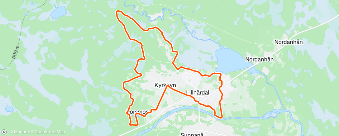 Map of the activity, Älglunken 🥉