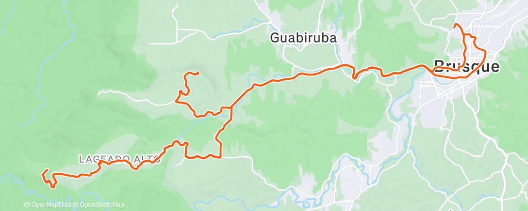 Map of the activity, Pedalada de mountain bike matinal