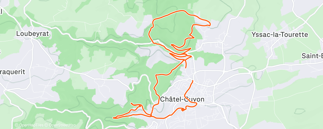 Карта физической активности (Lunch Ride)