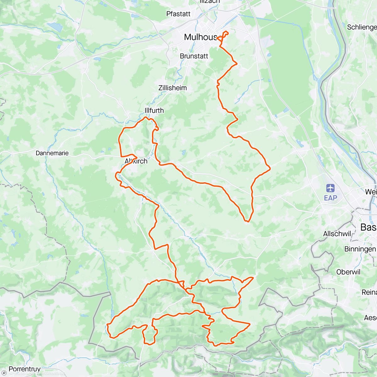 Map of the activity, Tour Alsace #2