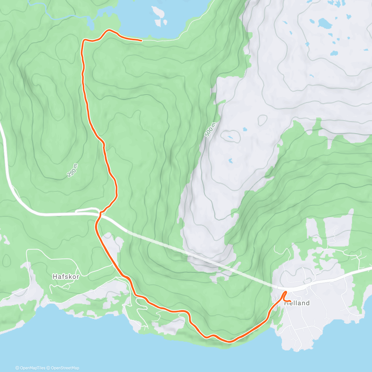 Map of the activity, Hafskorvannet 🏃‍♂️