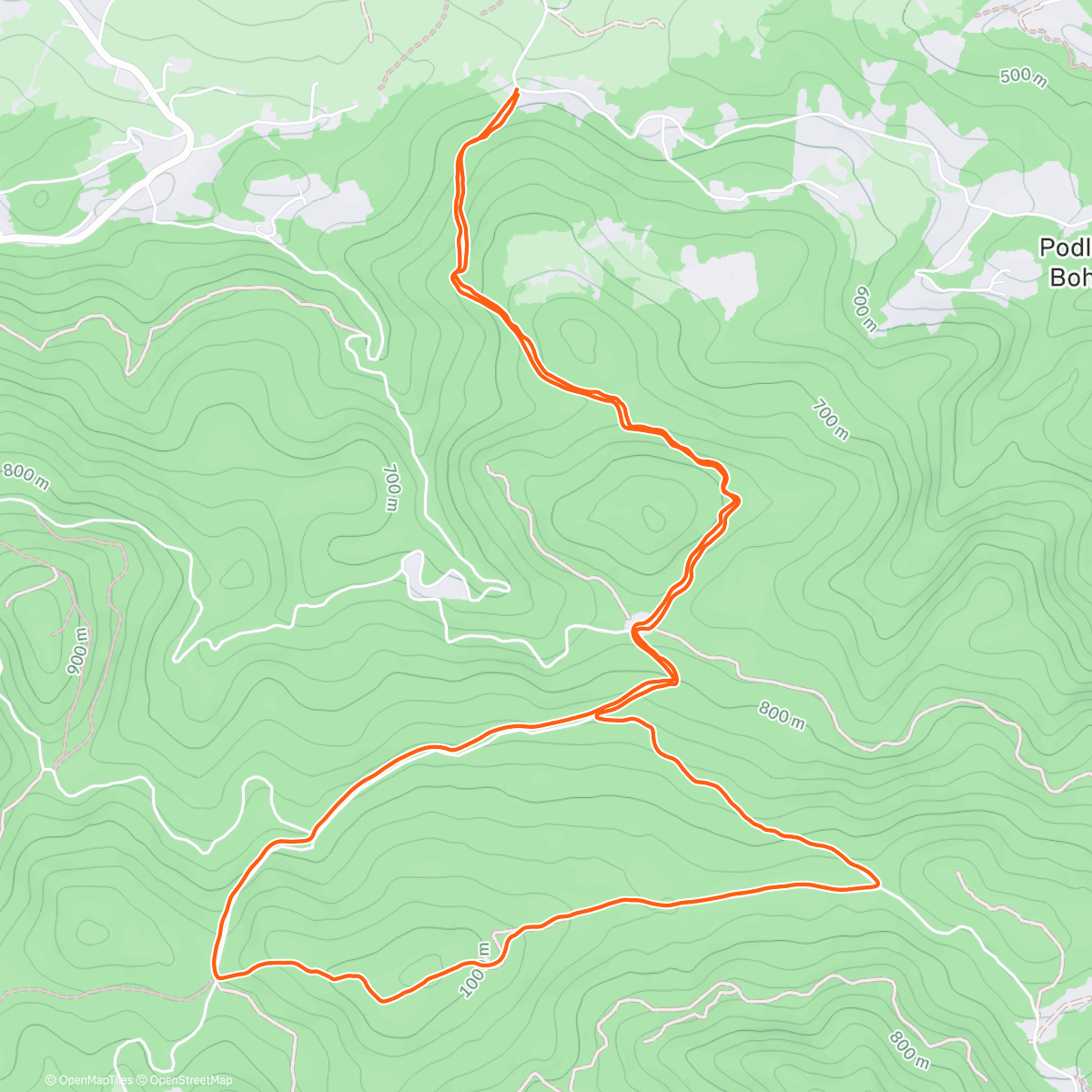 Карта физической активности (Afternoon Hike)