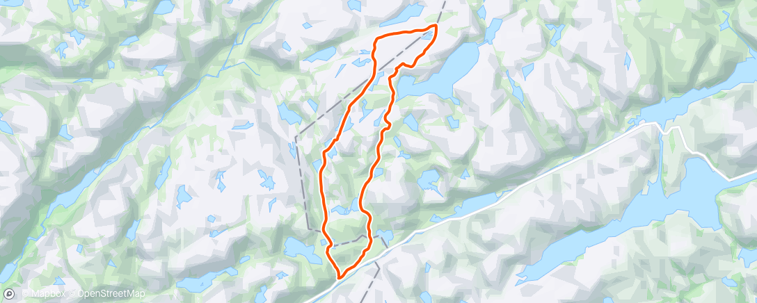 Map of the activity, Årets fineste skitur, Stutaheiå