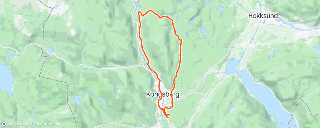 Map of the activity, En tur rundt Lurdalen i bjørkepollenrus 🤧😅