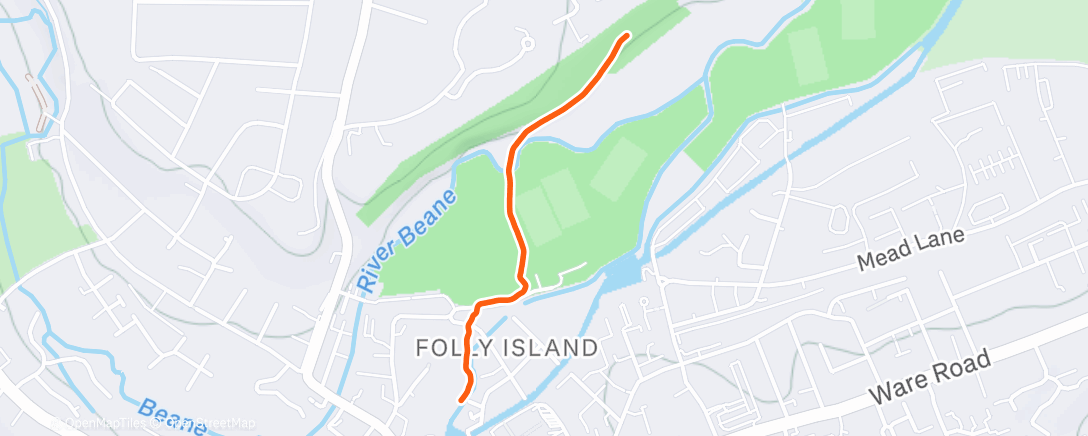 Map of the activity, Morning Walk