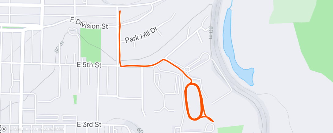 Map of the activity, Morning Run