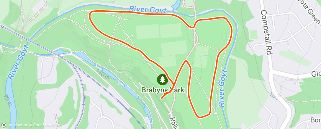 Map of the activity, Afternoon Walk