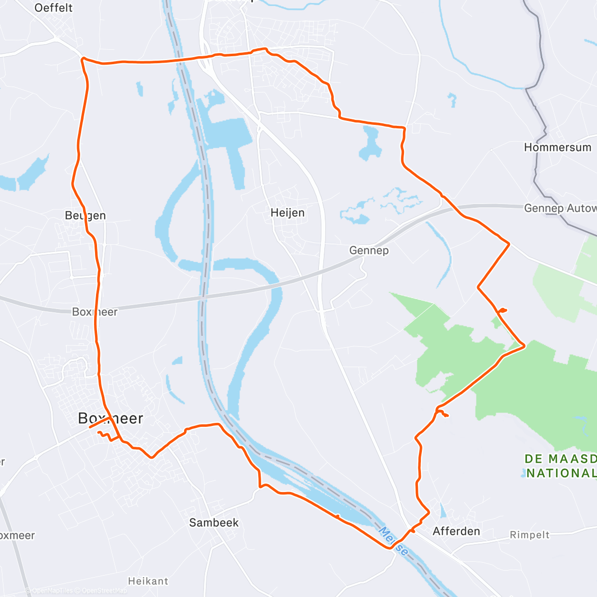 Map of the activity, Aanschuiven