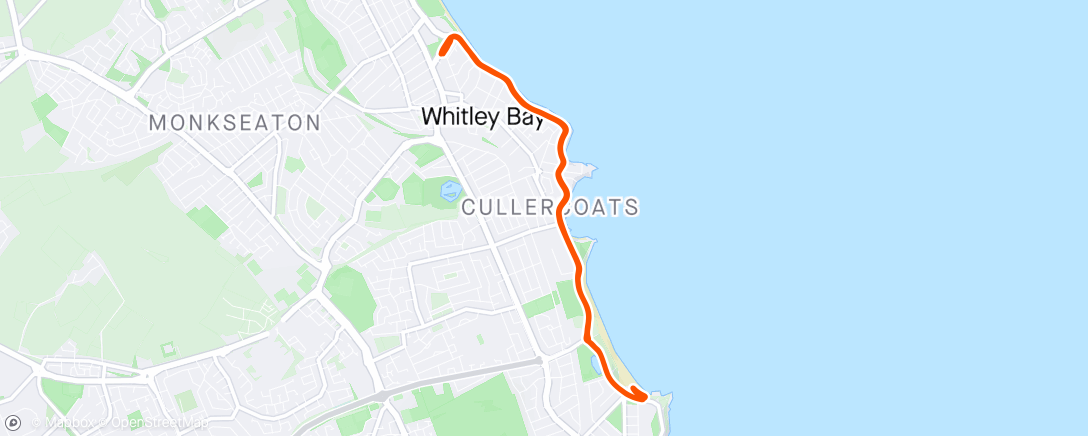 Map of the activity, Booty and back, hurry up amd finish this cycle path 😑