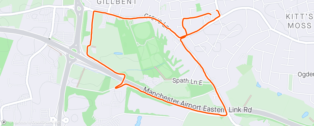 Map of the activity, Afternoon run