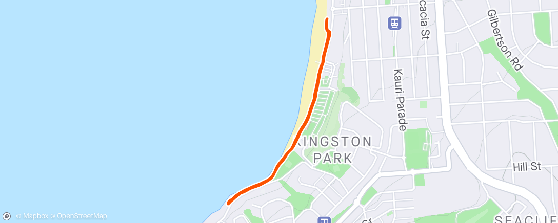 Map of the activity, Seacliff ParkRun