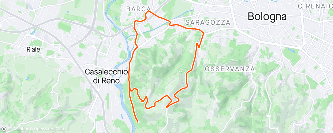 Map of the activity, Colli bolognesi 🌄🚵‍♂️