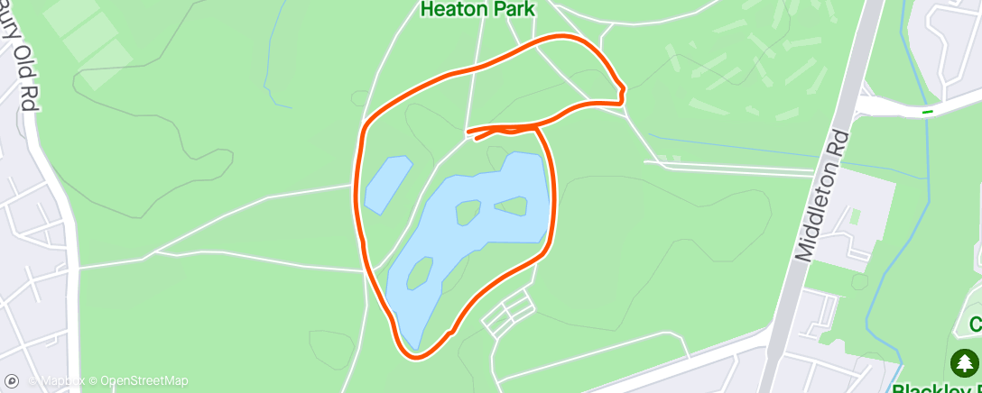 Map of the activity, Bow's first 2.5km Parkrun