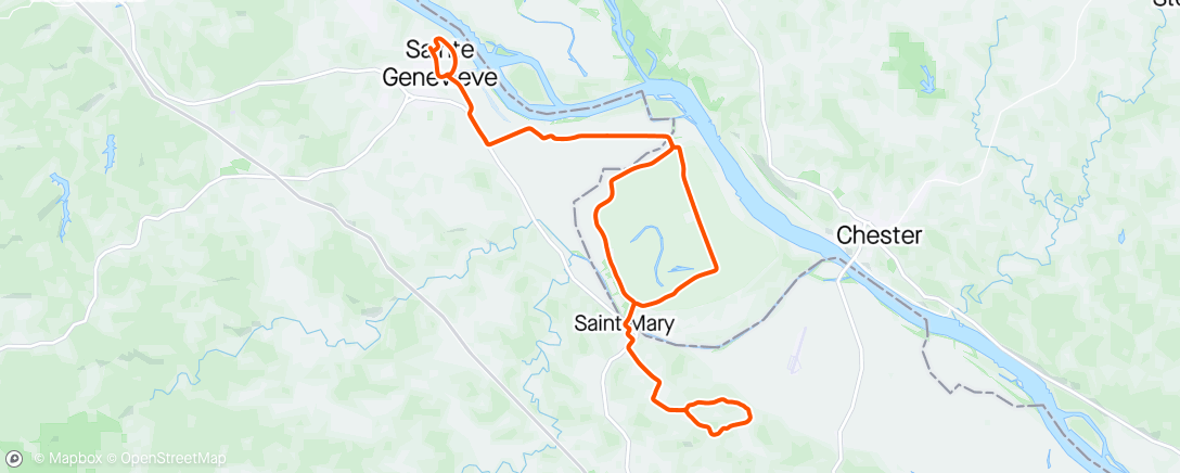 活动地图，St Gen gravel ride